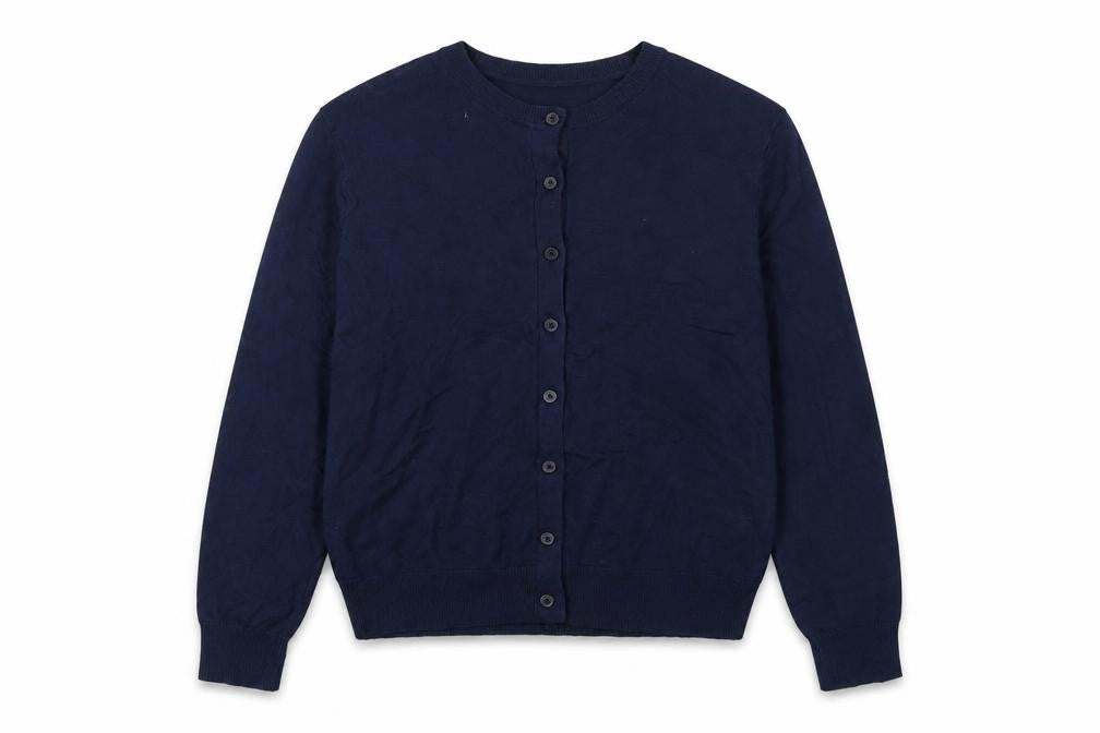 Marks & Spencer Women Navy Size 16 Button Up Knit Cardigan Long Sleeve