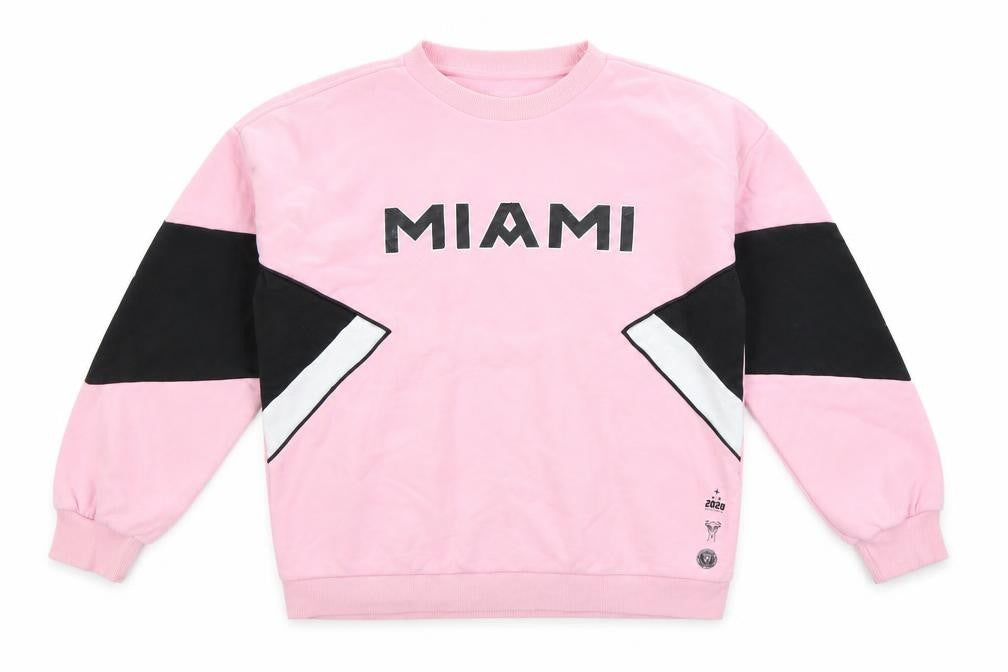 M&S Girls Pink 11-12 Years Pullover MLS Miami Colourblock Sweatshirt