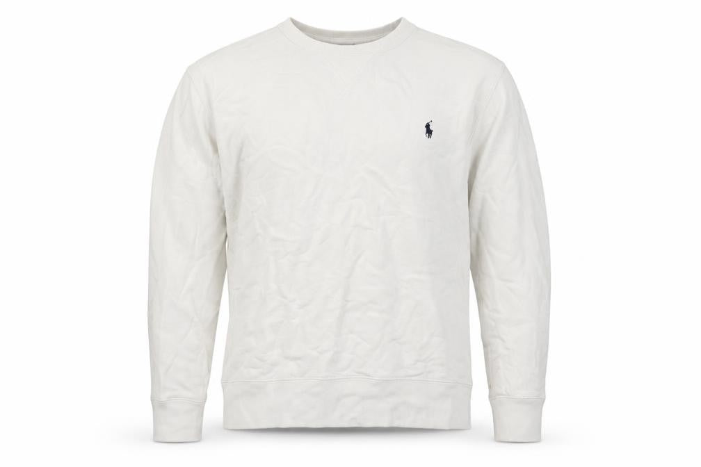Polo Ralph Lauren Men’s White L Crew Neck Pullover Sweatshirt Logo