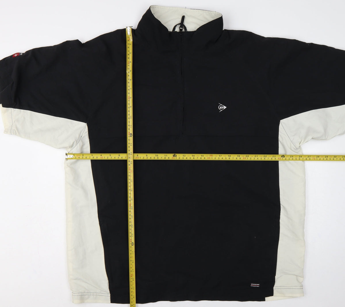 Dunlop Golf Men’s Black White XL Short Sleeve 1/2 Zip Windbreaker