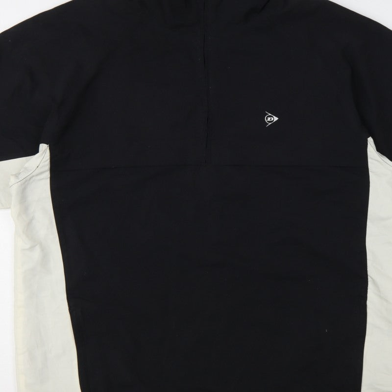 Dunlop Golf Men’s Black White XL Short Sleeve 1/2 Zip Windbreaker