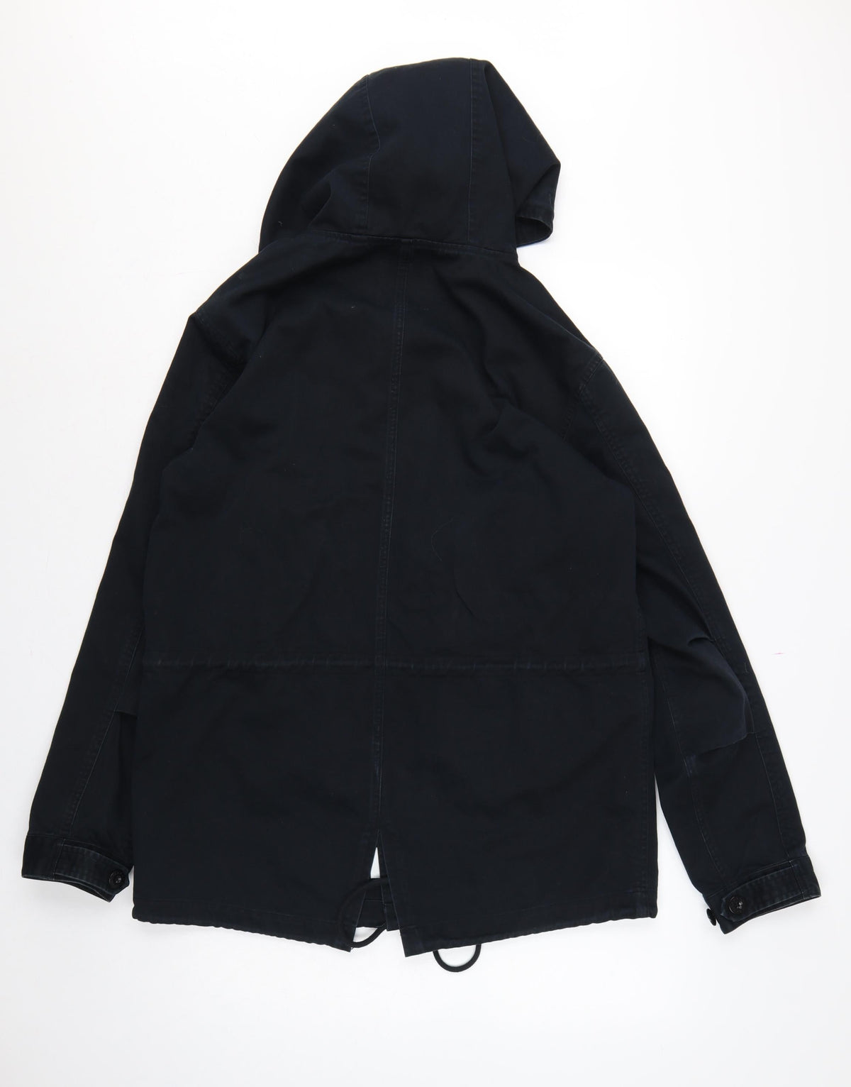 Pretty Green Men’s Black M Hooded Cotton Parka Jacket Logo