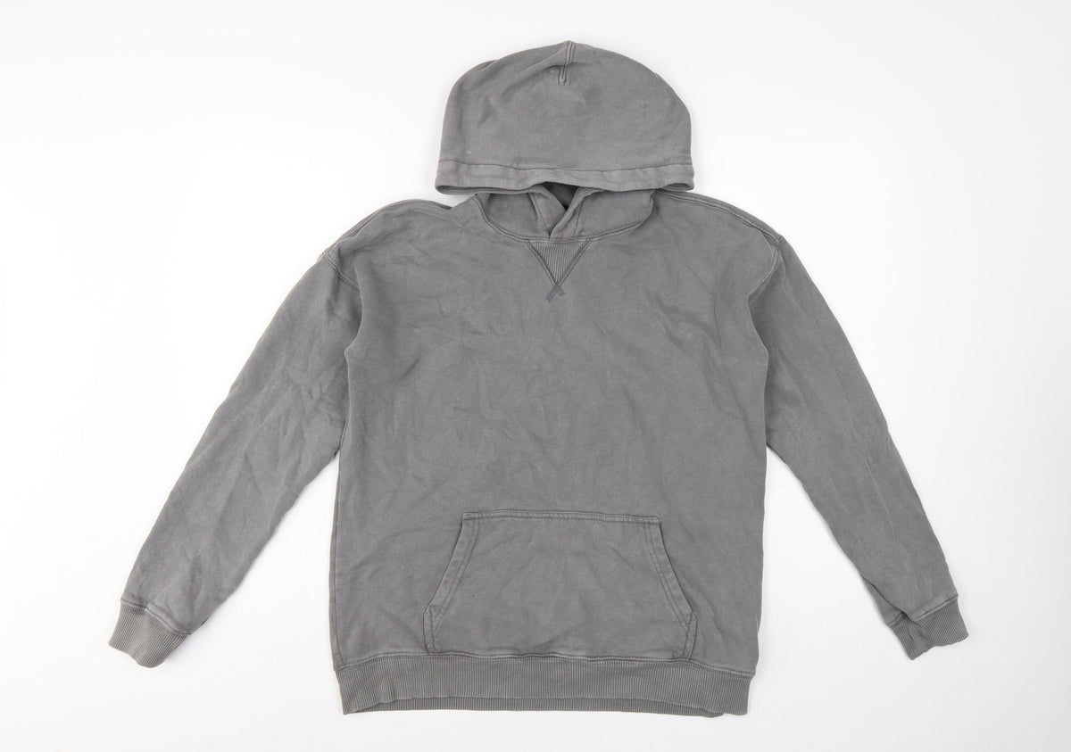 Abercrombie Kids Boys Grey Pullover Hoodie 15-16 Years Fleece Pocket