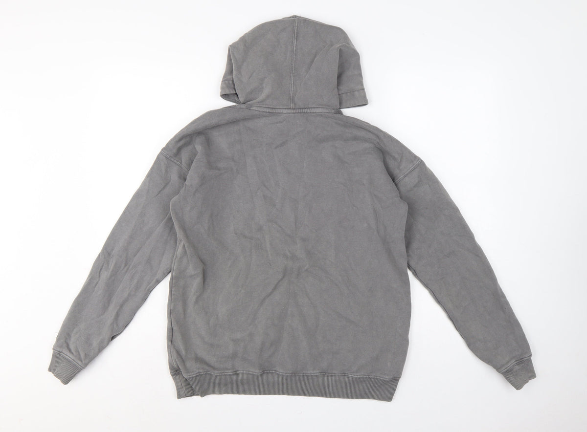 Abercrombie Kids Boys Grey Pullover Hoodie 15-16 Years Fleece Pocket