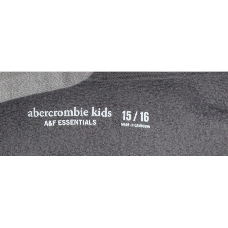 Abercrombie Kids Boys Grey Pullover Hoodie 15-16 Years Fleece Pocket