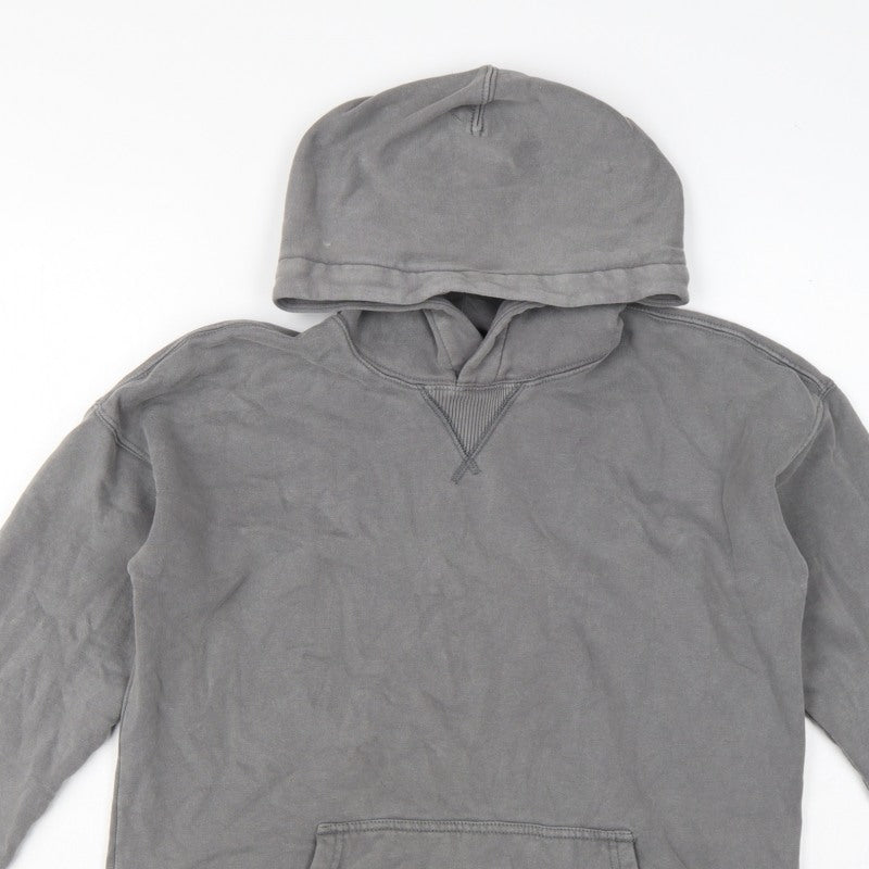 Abercrombie Kids Boys Grey Pullover Hoodie 15-16 Years Fleece Pocket