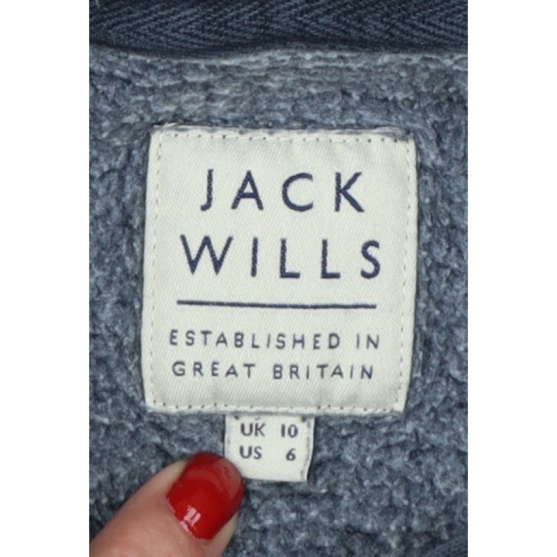 Jack Wills Women’s Navy Blue UK 10 Pullover Logo Hoodie