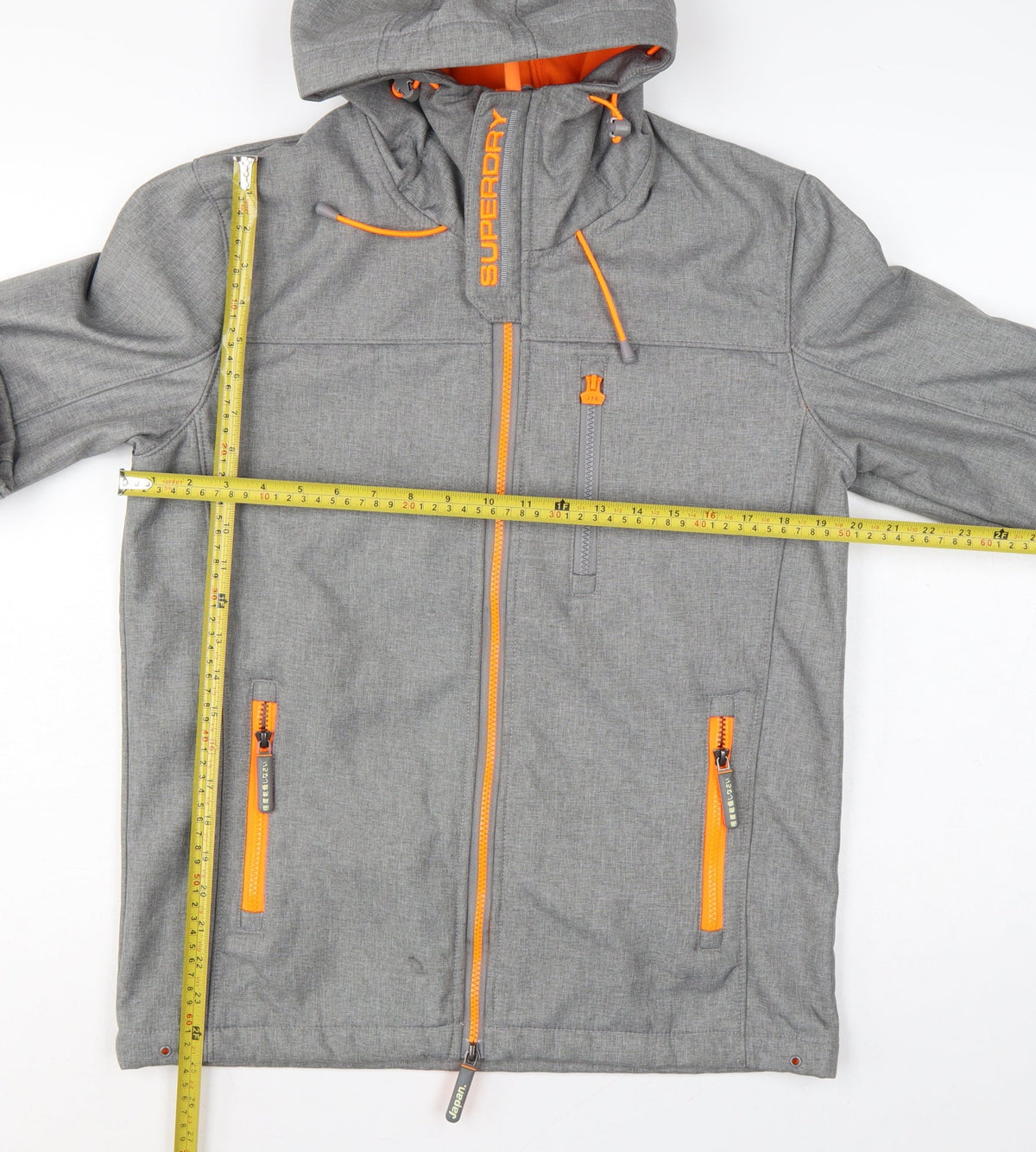 Superdry Men Grey M Windtrekker Hooded Softshell Windbreaker Jacket