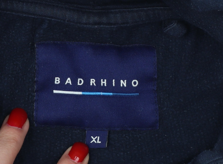 Additional view of BadRhino Men’s Blue XL Pullover Hoodie Hooded Fleece Pockets