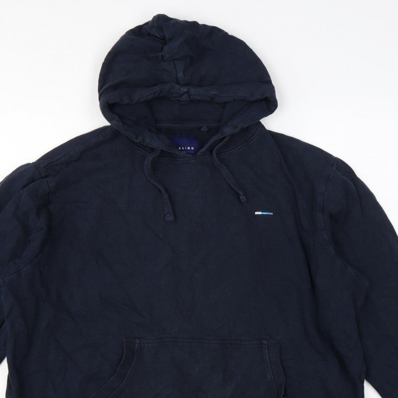 Additional view of BadRhino Men’s Blue XL Pullover Hoodie Hooded Fleece Pockets