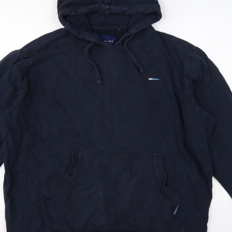 Additional view of BadRhino Men’s Blue XL Pullover Hoodie Hooded Fleece Pockets