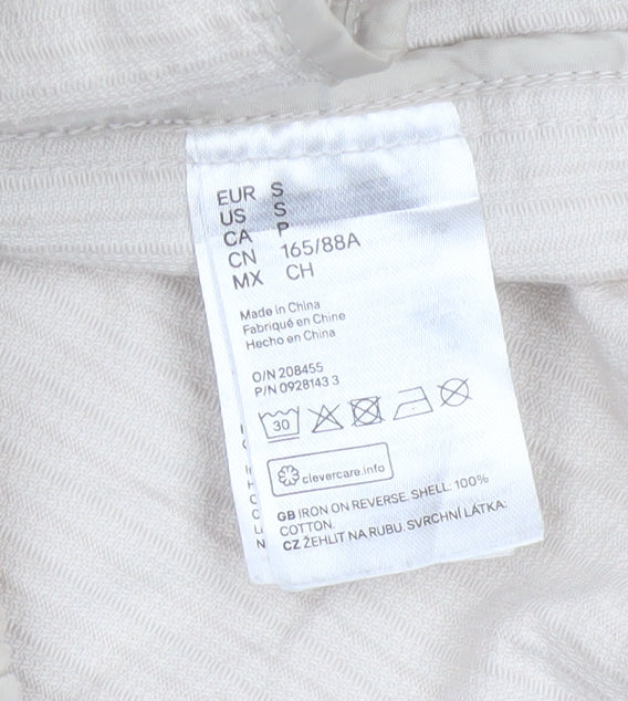 H&M Men’s Beige Corduroy Button Jacket Size S Collared Utility