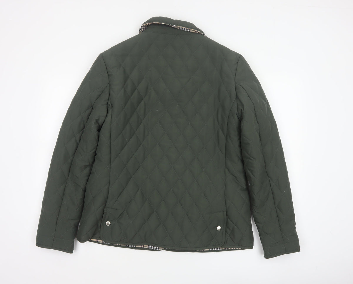 David Barry Women’s Green UK 14 Quilted Padded Jacket