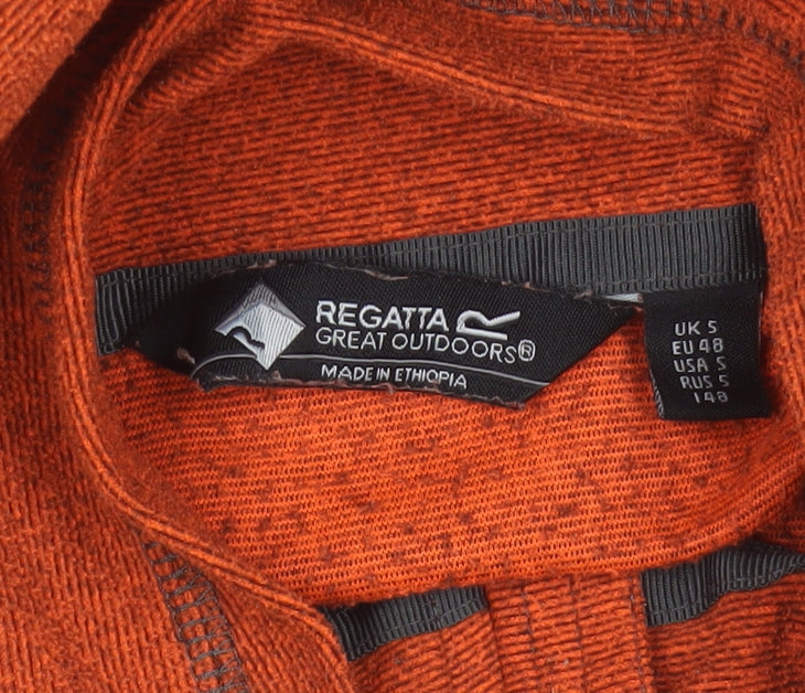 Regatta Men's Orange S Half Zip Fleece Sweatshirt Outdoor Hiking