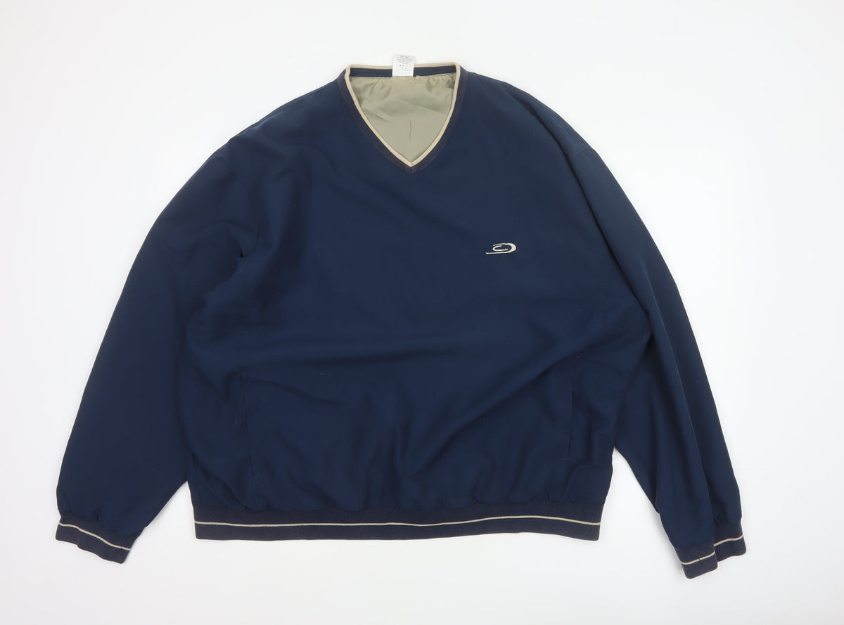 Crane Sports Men’s Blue XL V-Neck Lined Pullover Sweatshirt