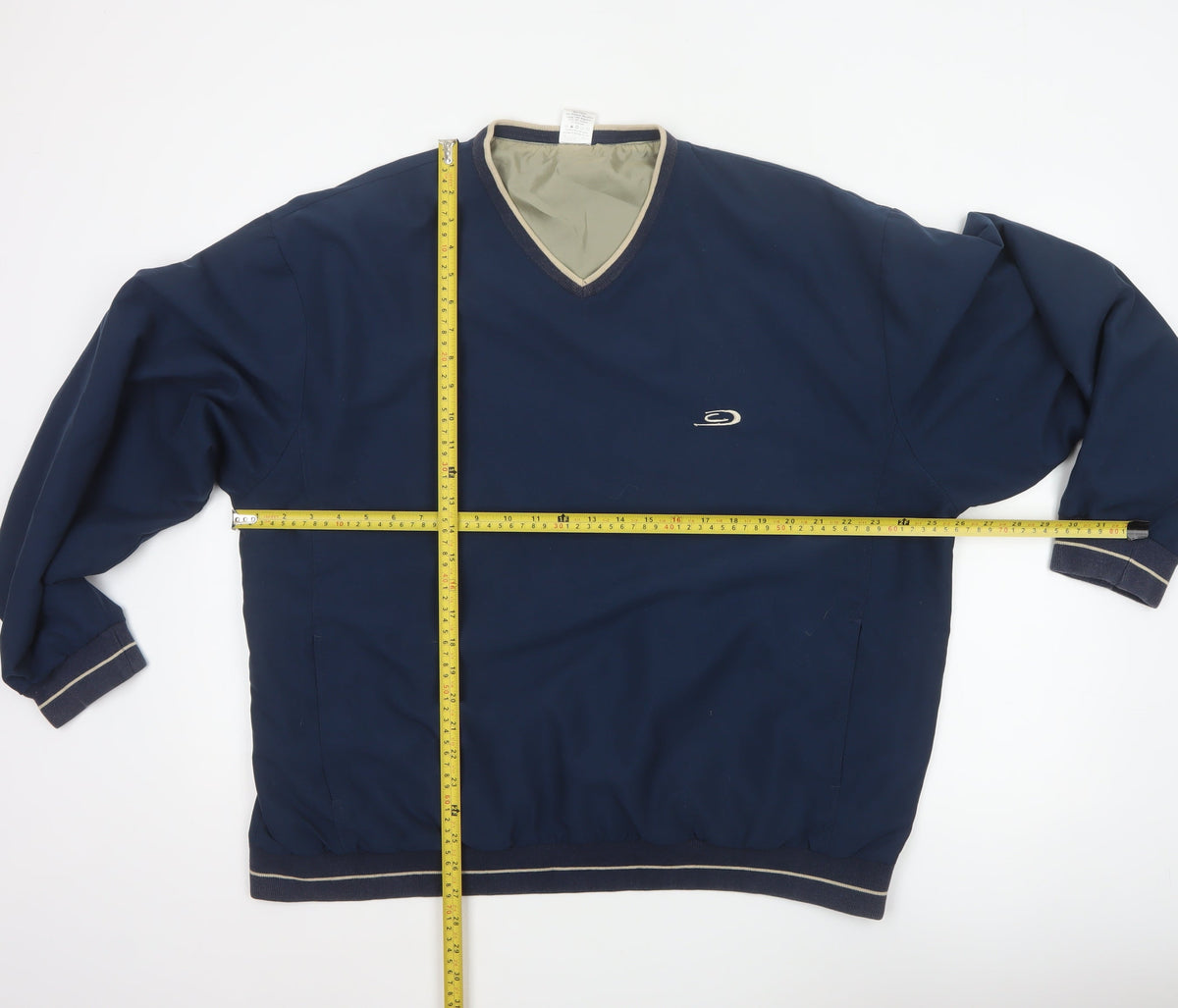 Crane Sports Men’s Blue XL V-Neck Lined Pullover Sweatshirt