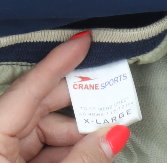 Crane Sports Men’s Blue XL V-Neck Lined Pullover Sweatshirt