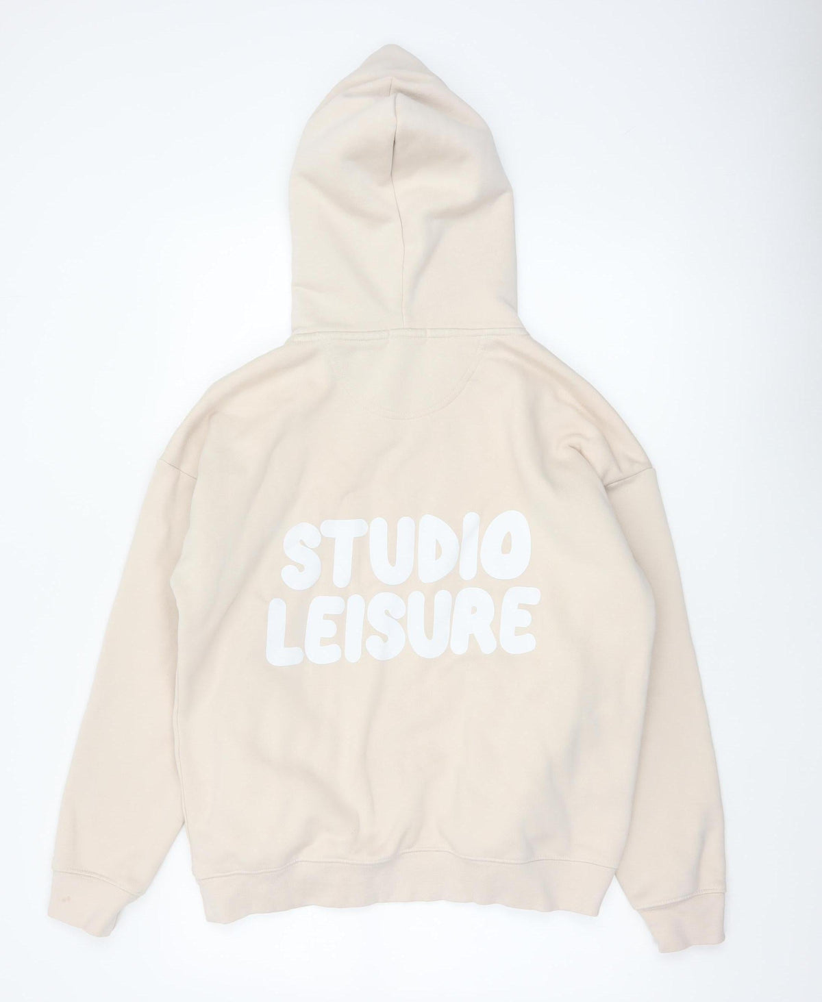 Glamify Women’s Beige UK 8 Pullover Hoodie Studio Leisure Graphic