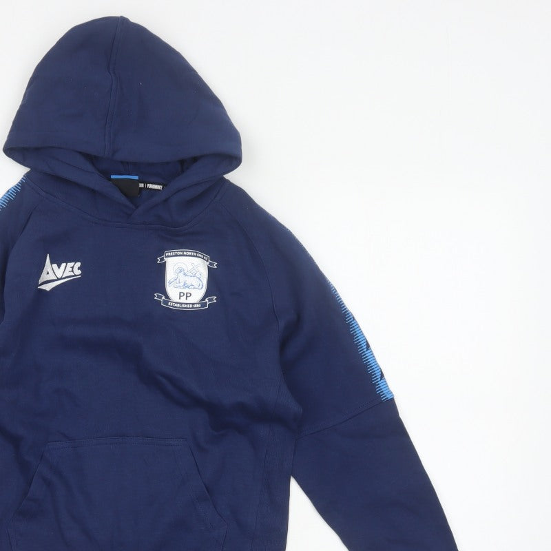 Avec Boys Navy Preston North End FC L Junior Pullover Hoodie Football