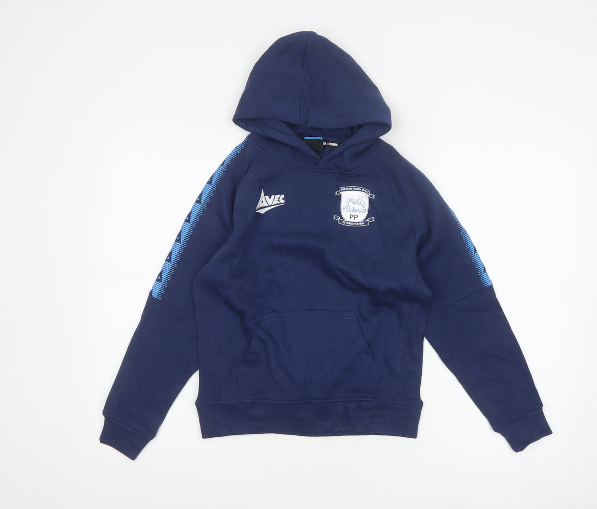 Avec Boys Navy Preston North End FC L Junior Pullover Hoodie Football