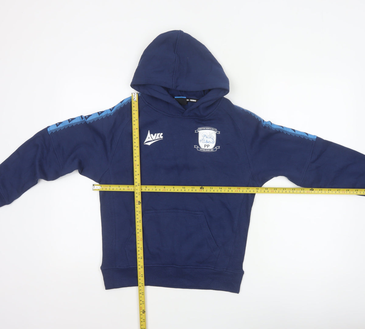 Avec Boys Navy Preston North End FC L Junior Pullover Hoodie Football