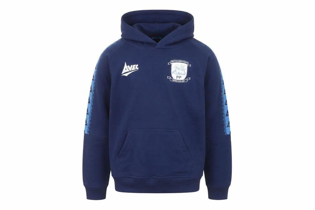 Avec Boys Navy Preston North End FC L Junior Pullover Hoodie Football