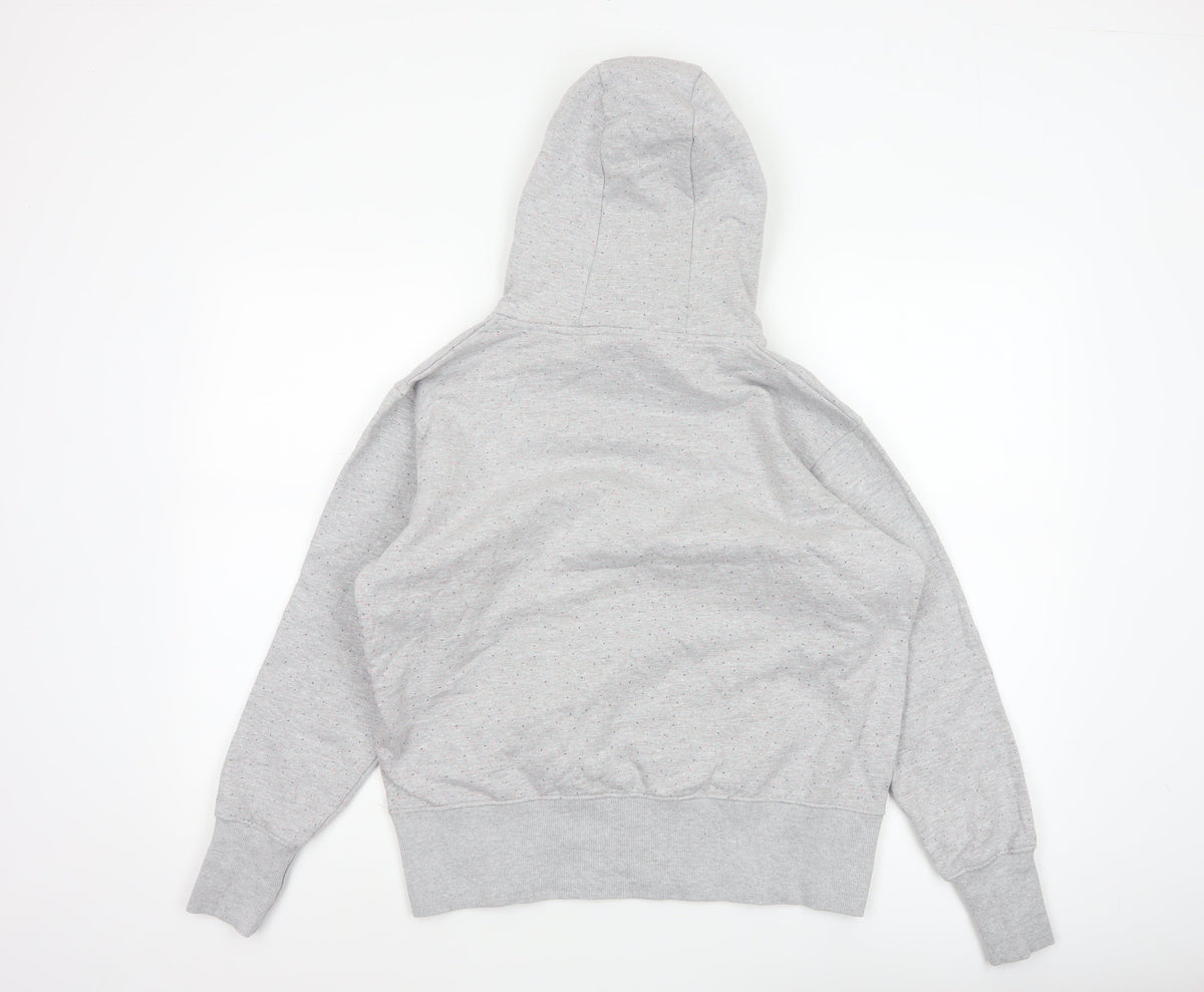 Animal Women’s Grey Speckled Hoodie UK 10 Pullover Kangaroo Pocket