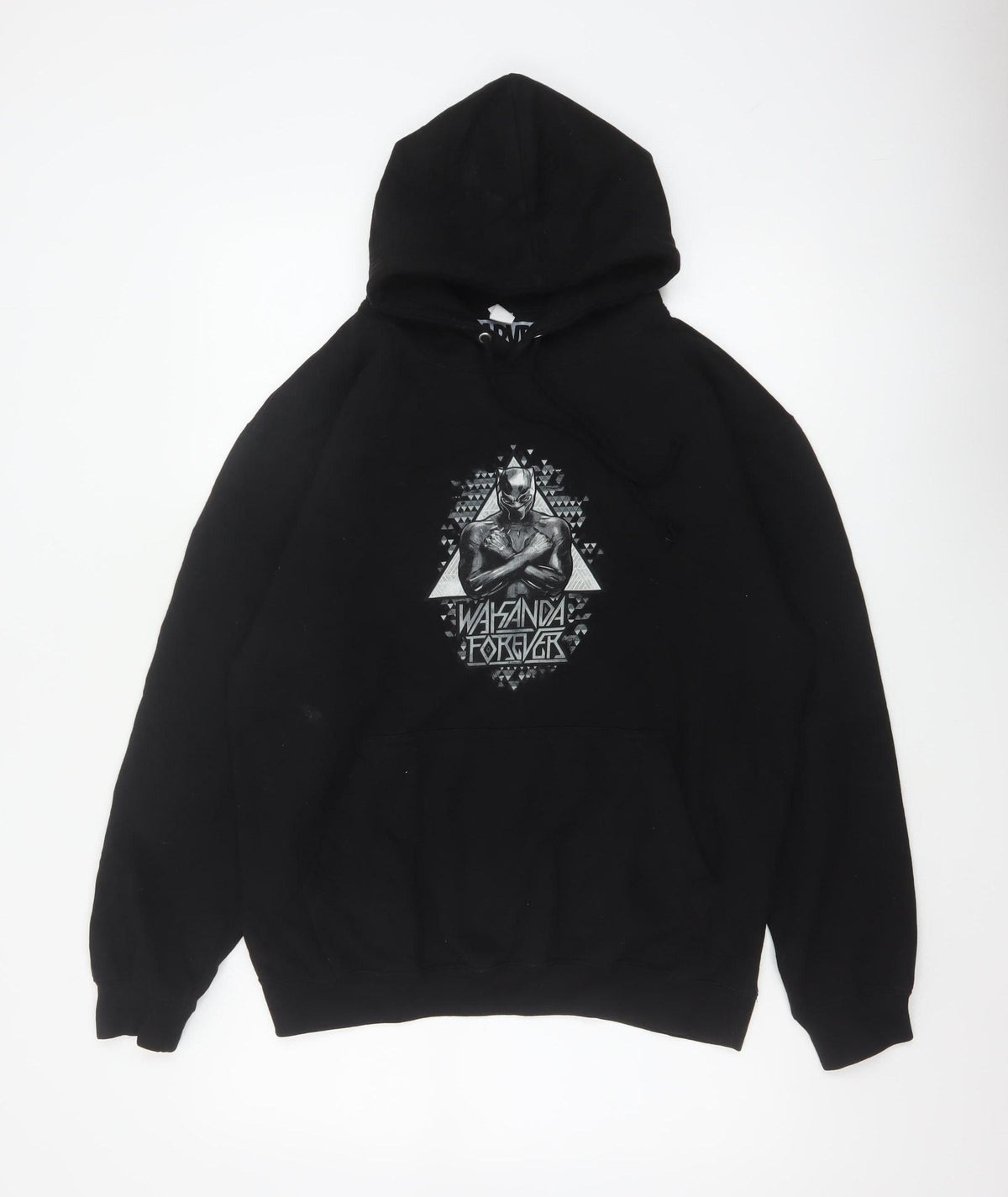 Marvel Men Black M Black Panther Wakanda Forever Pullover Hoodie