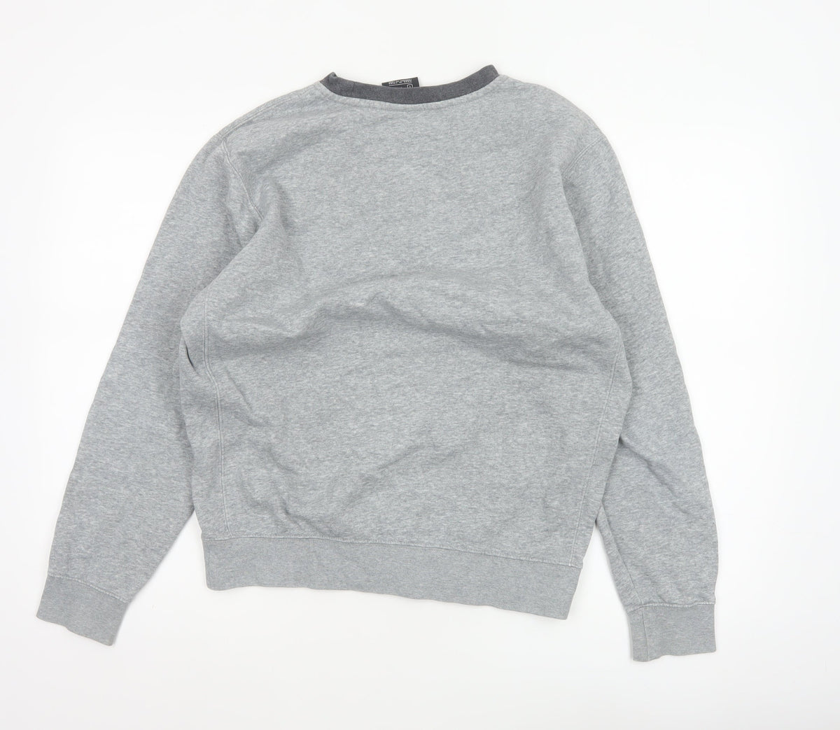 Nike Men’s Grey Small Pullover Crew Neck Logo Sweatshirt