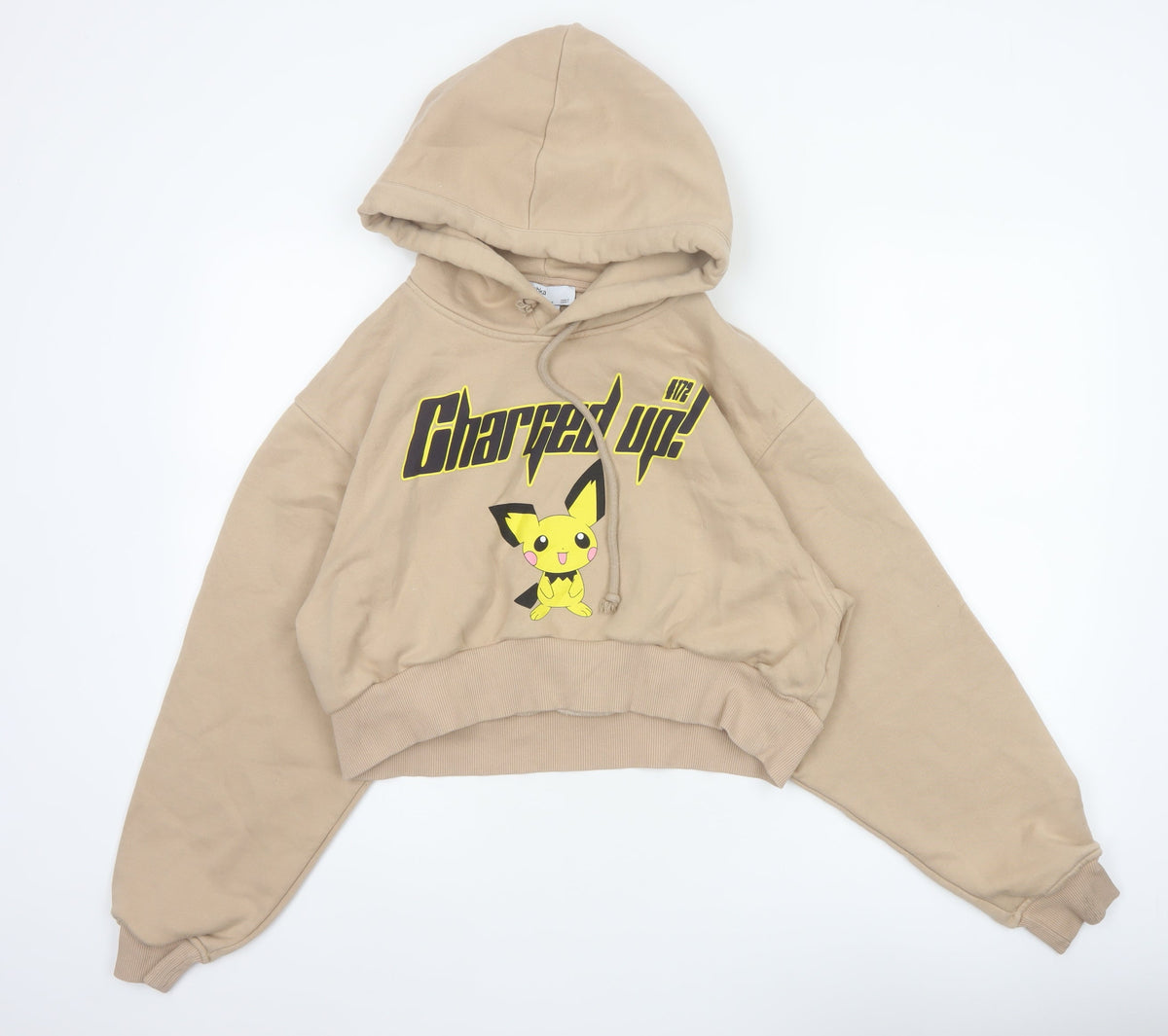 Bershka Women’s Beige M Pokémon Charged Up Pullover Hoodie
