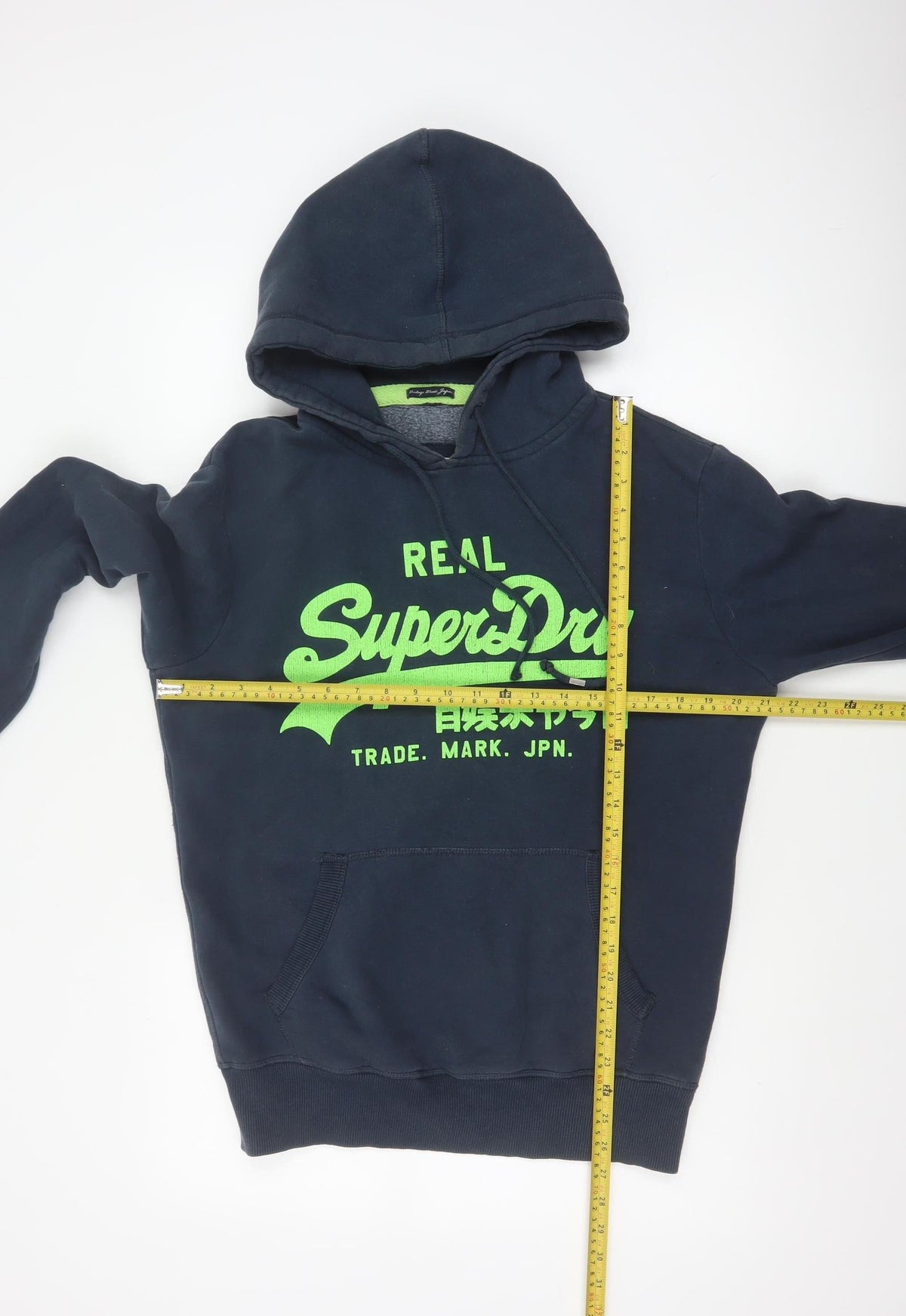 Superdry Men’s Blue S Pullover Hoodie Graphic Logo Fleece