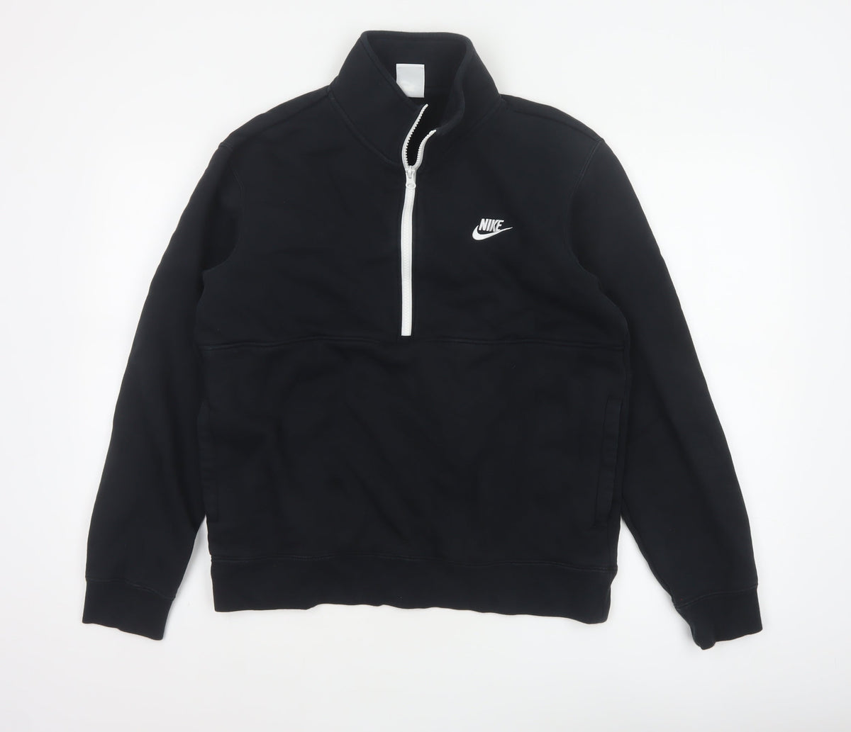 Nike Men’s Black M 1/2 Zip Pullover Sweatshirt Logo High Neck