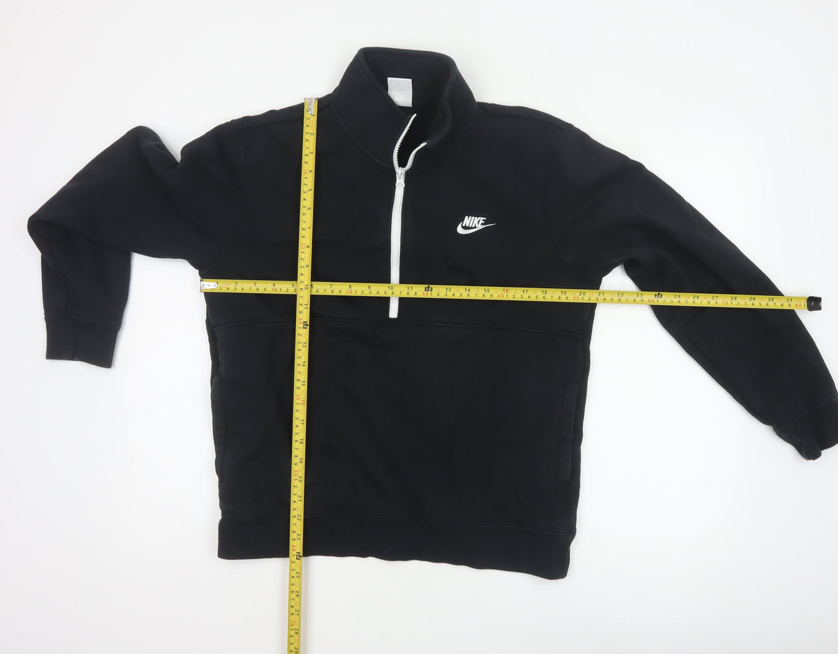 Nike Men’s Black M 1/2 Zip Pullover Sweatshirt Logo High Neck