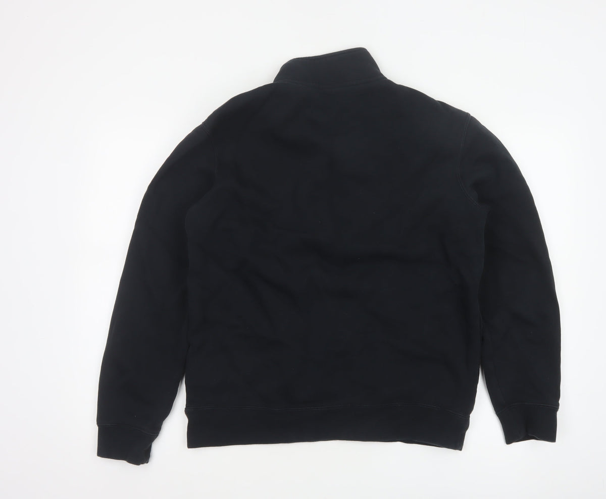 Nike Men’s Black M 1/2 Zip Pullover Sweatshirt Logo High Neck