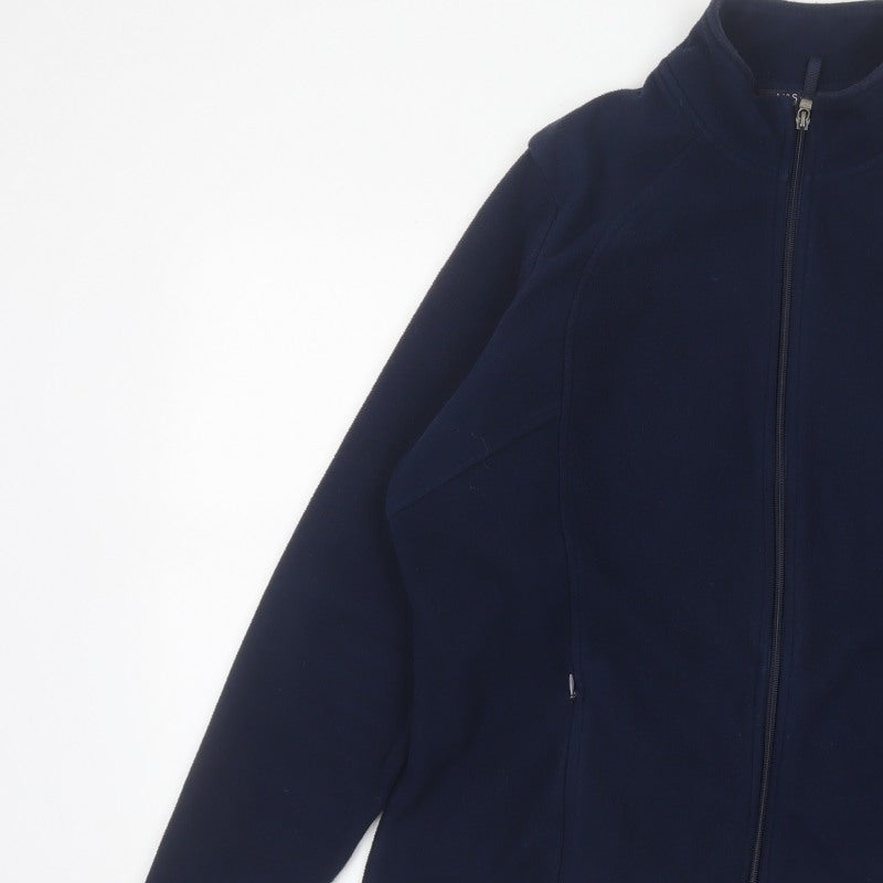 Marks and Spencer Women’s Navy UK 18 Fleece Full Zip Jacket Pockets