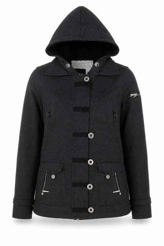 O'Neill Women’s Black Size 12 Hooded Full Zip Fleece Sweatshirt Jacket