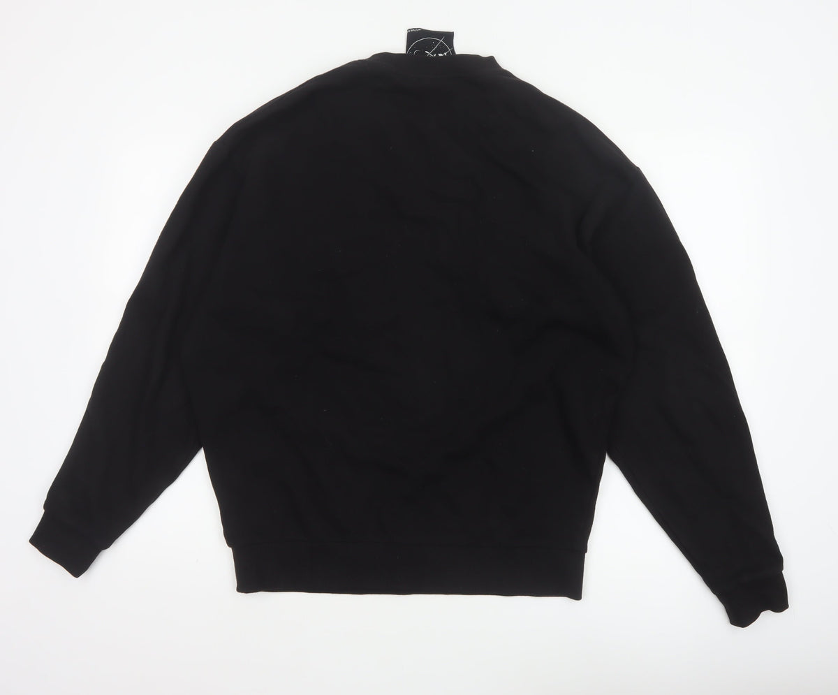 ASOS Men’s Black XS NASA Hubble Graphic Print Crew Neck Sweatshirt
