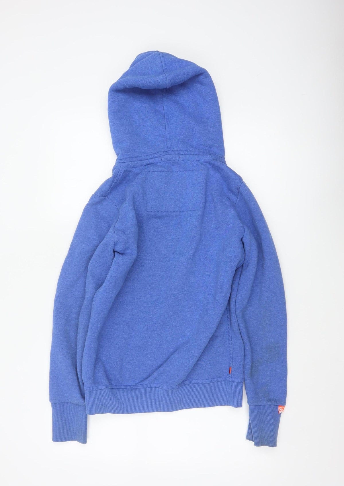 Superdry Women Blue M Full Zip Hooded Logo Fleece Hoodie