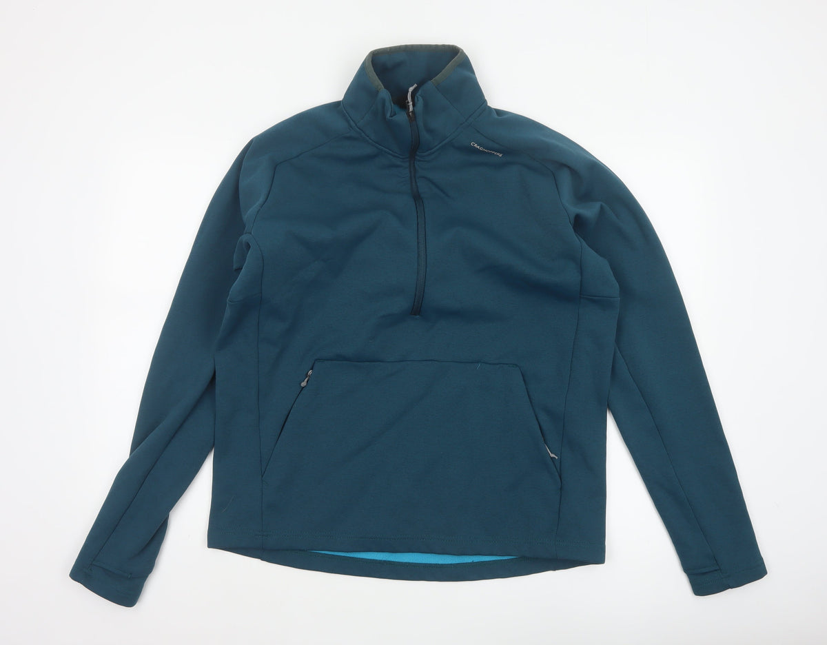 Craghoppers Men’s Blue L 1/4 Zip Fleece Lined Outdoor Sweatshirt
