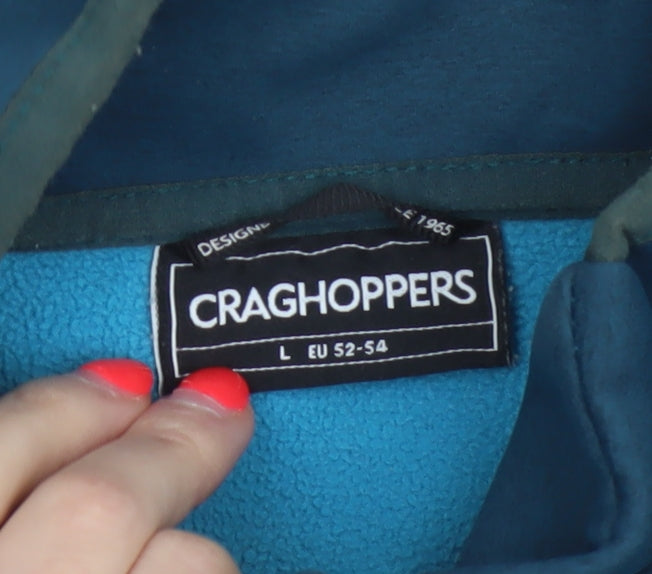 Craghoppers Men’s Blue L 1/4 Zip Fleece Lined Outdoor Sweatshirt