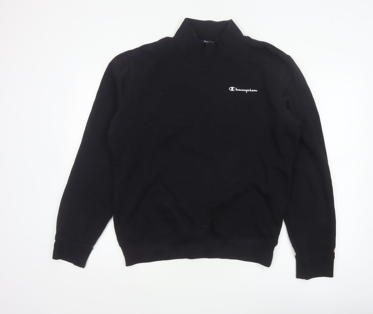 Champion Men’s Black M High Neck Logo Pullover Sweatshirt