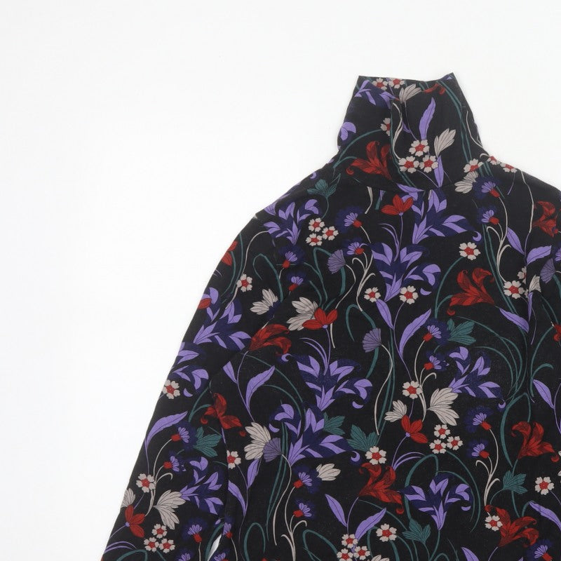 Joe Browns Women’s Black Floral Basic High Neck Top UK 14