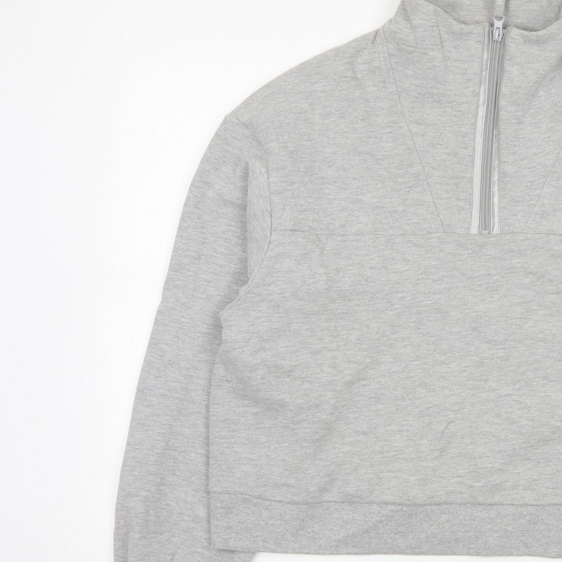 Chelsea Peers Women Grey UK 12 Half Zip High Neck Sweatshirt