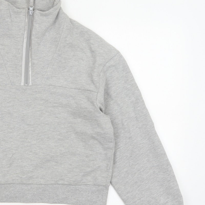Chelsea Peers Women Grey UK 12 Half Zip High Neck Sweatshirt