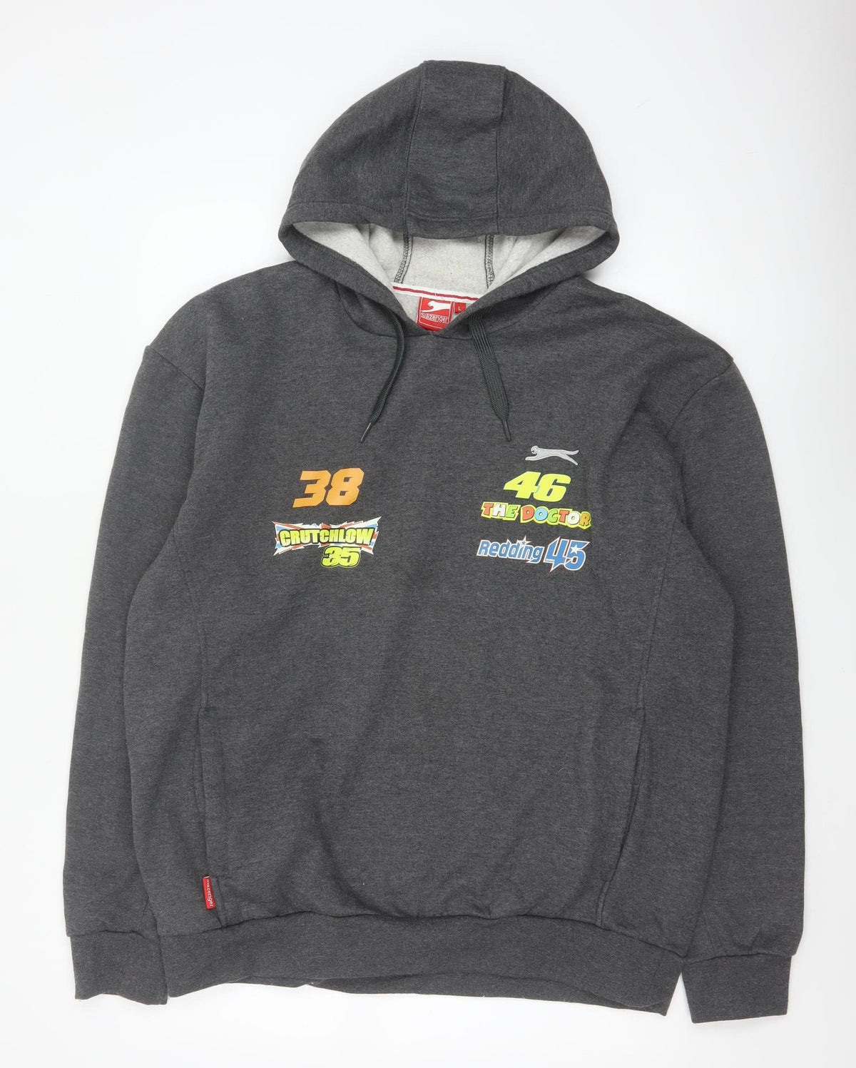 Slazenger Men’s Grey L Pullover Hoodie MotoGP Silverstone 2015 Racing