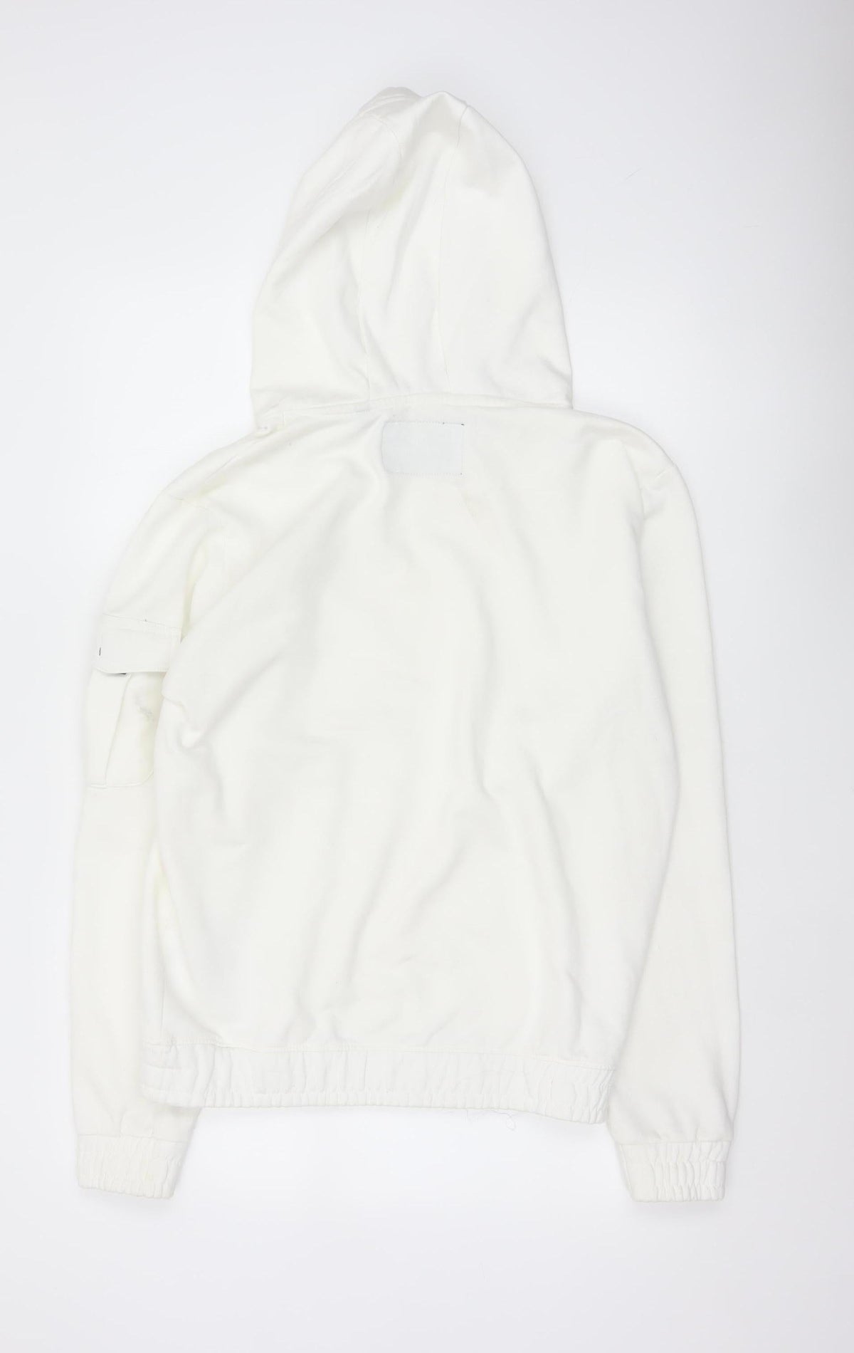 Soul Star Men’s White M Pullover Hoodie Logo Drawstring Pocket