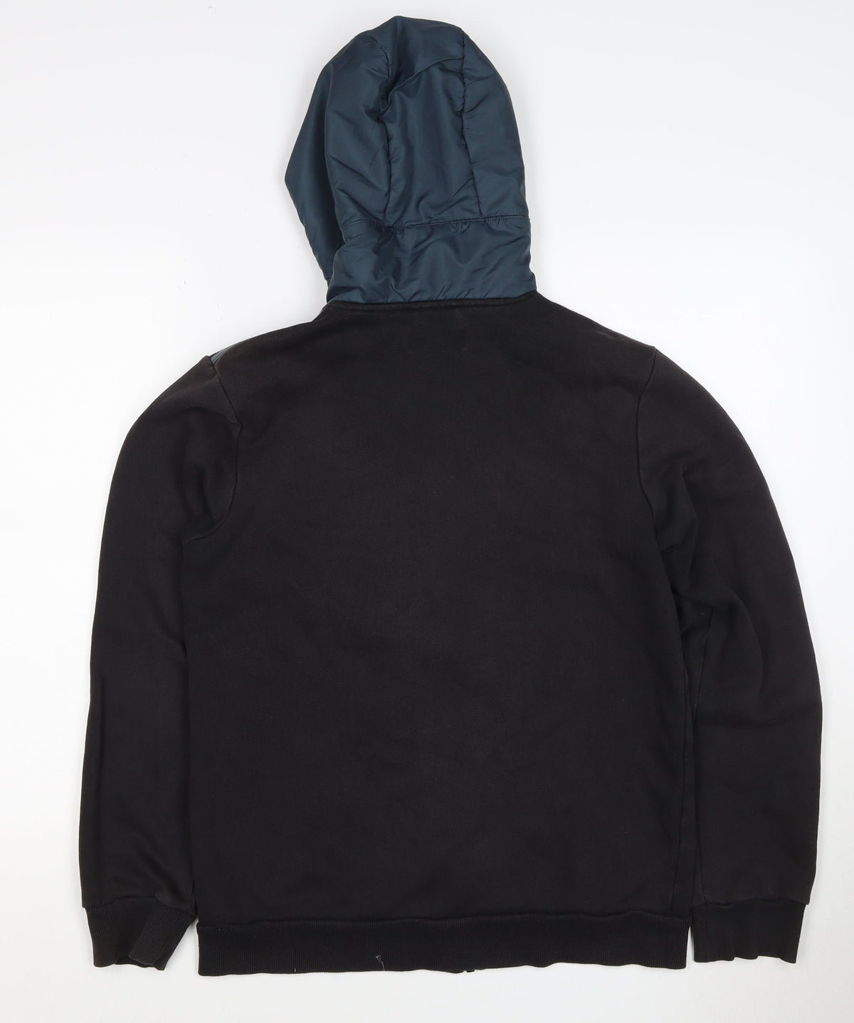 Adidas Originals Men’s Black S Full Zip Hooded Fleece Hoodie Logo