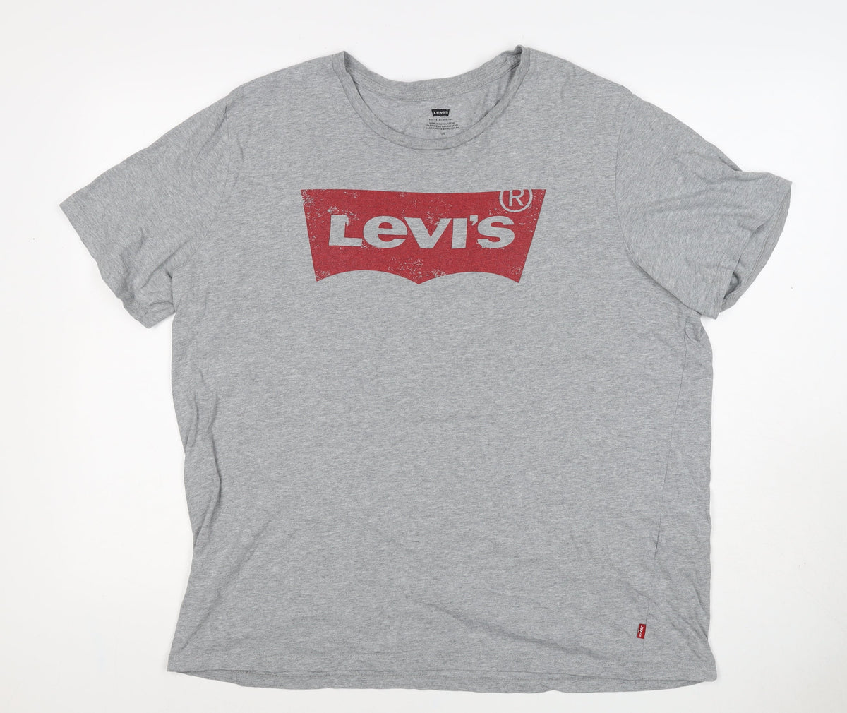 Levi's Men's Grey L Classic Logo Graphic Print Crew Neck T-Shirt
