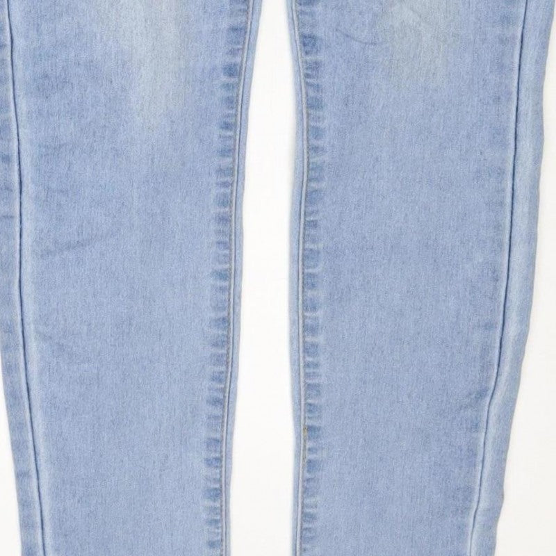 Boohoo Blue Women’s UK 6 Light Wash Skinny Stretch Jeans