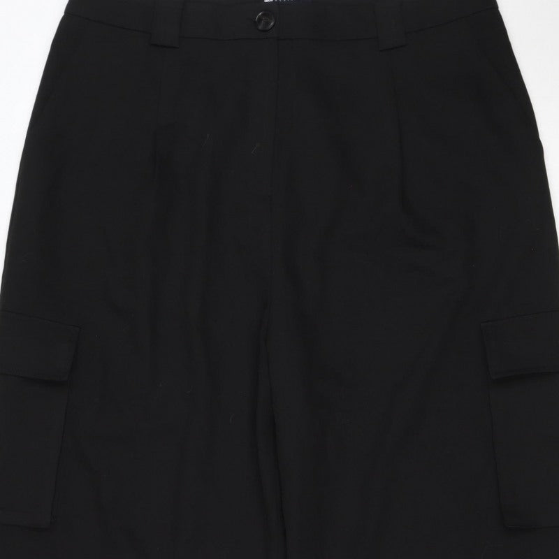 COS Women’s Black UK 18 Wide-Leg Tailored Trousers